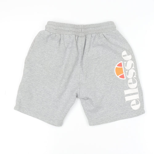 Ellesse Boys Grey Sweat Shorts 12-13 Years Regular Fit Drawstring Pockets