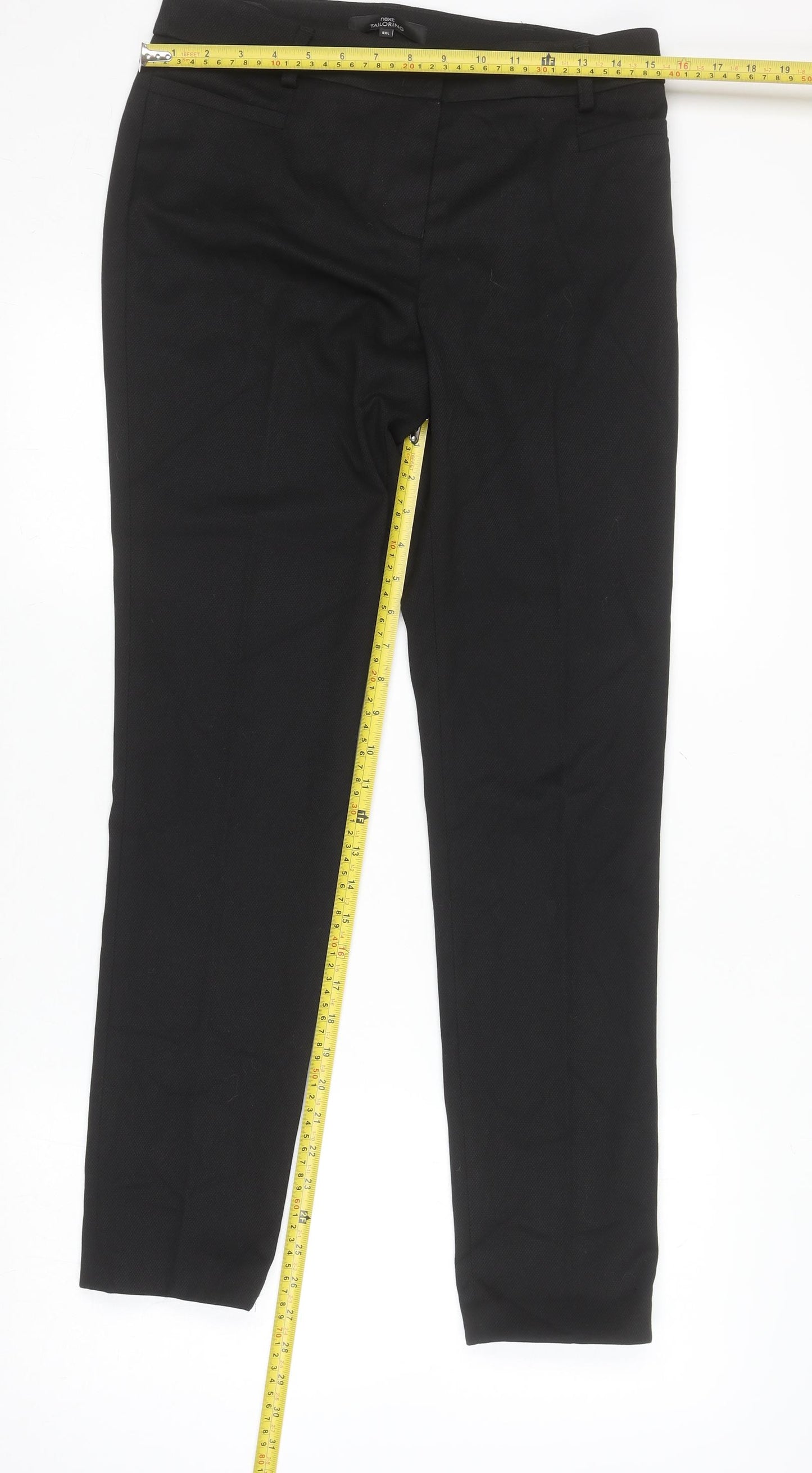 Next Men’s Black 8XL Classic Fit Dress Trousers Smart Workwear