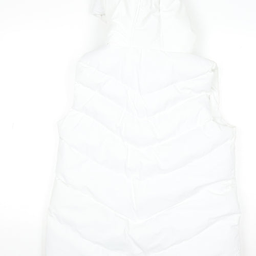 Saint & Sinner Women’s White Hooded Puffer Waistcoat Size 10