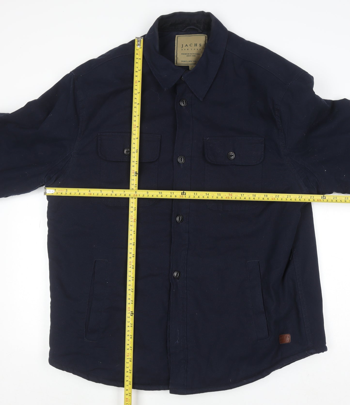 JACHS New York Men's Blue XL Cotton Twill Lined Shirt Jacket