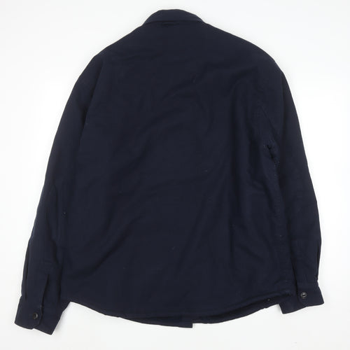 JACHS New York Men's Blue XL Cotton Twill Lined Shirt Jacket