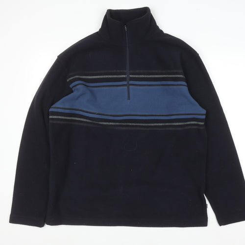 Hawkshead Active Men’s Blue Fleece 1/2 Zip Pullover Sweatshirt L