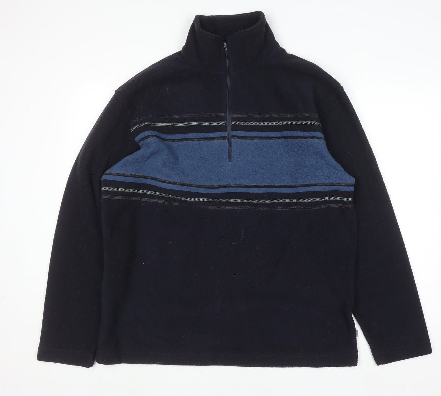 Hawkshead Active Men’s Blue Fleece 1/2 Zip Pullover Sweatshirt L