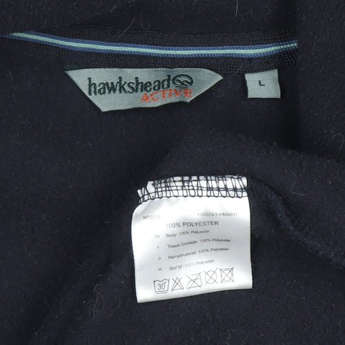 Hawkshead Active Men’s Blue Fleece 1/2 Zip Pullover Sweatshirt L