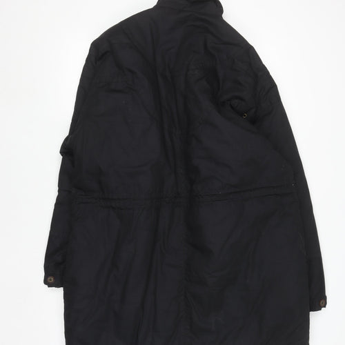 Rite Road Mens Black L Parka Jacket Polyester Cotton Lined Winter Coat