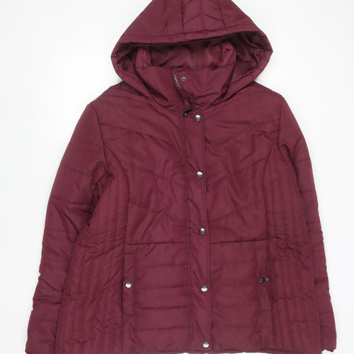 Champion Bramley Women's Red Hooded Puffer Jacket Size 18