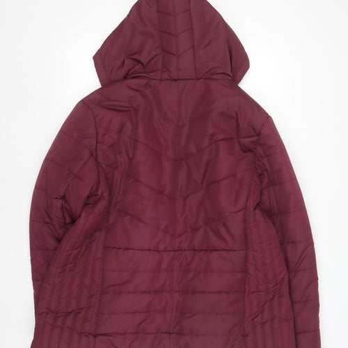 Champion Bramley Women's Red Hooded Puffer Jacket Size 18