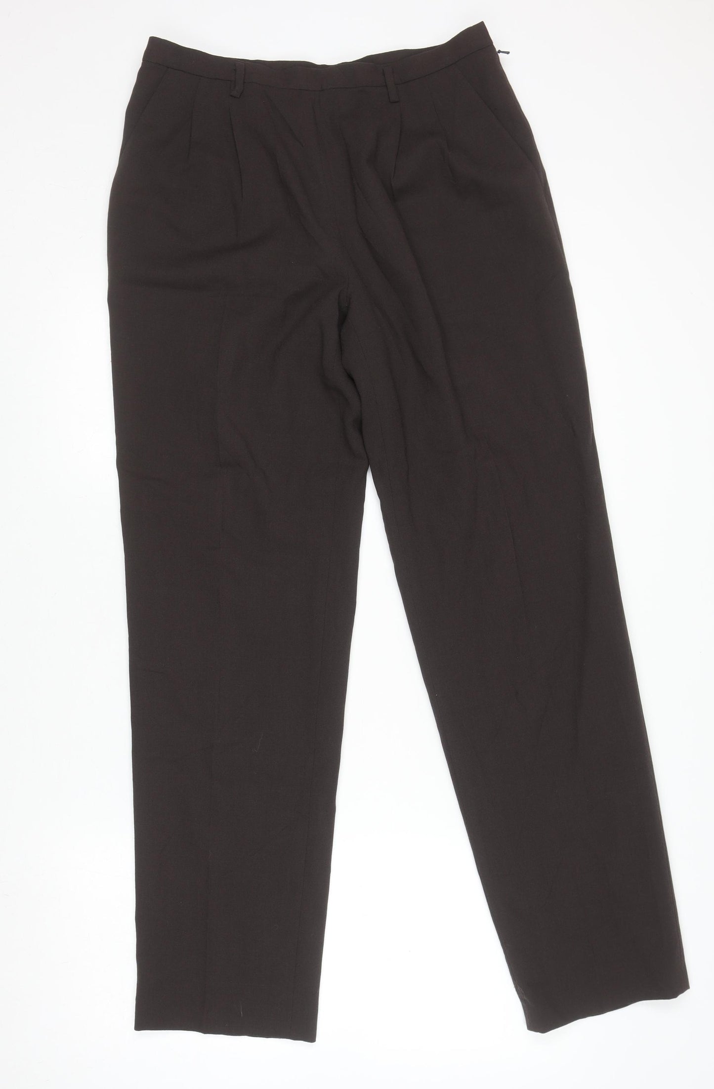 Episode Womens Black Wool Dress Pants Trousers UK 10 Classic Straight