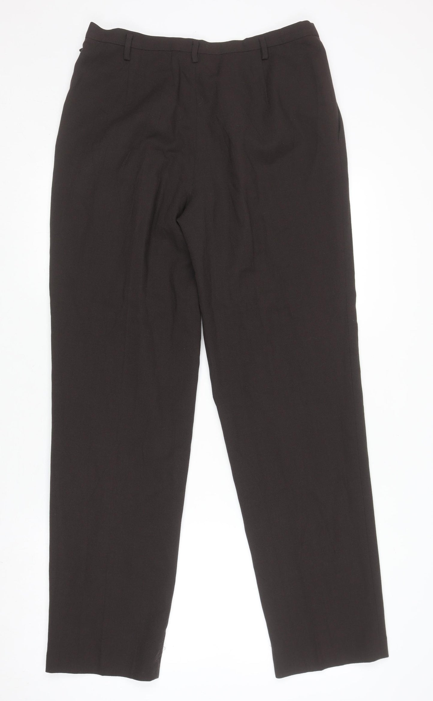 Episode Womens Black Wool Dress Pants Trousers UK 10 Classic Straight