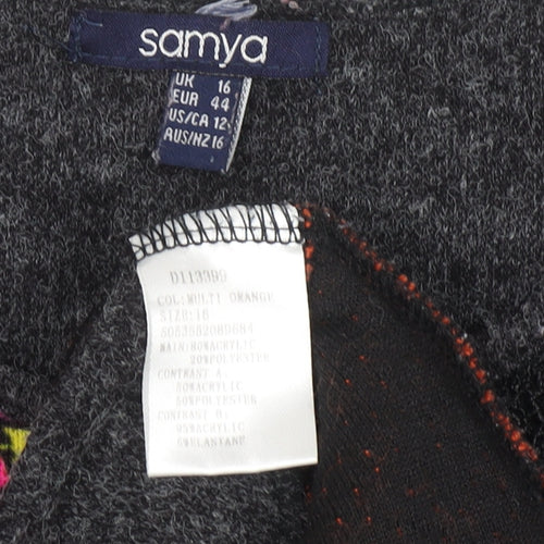 Samya Women’s Multicoloured Geometric Tunic Jumper Size 16