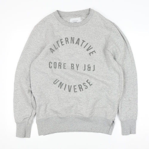 Jack & Jones Men's Grey Crew Neck Graphic Sweatshirt Size M