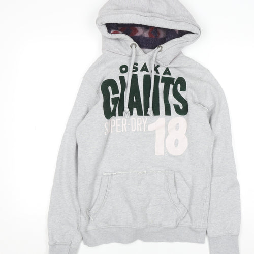 Superdry Women’s Grey Osaka Giants Hoodie Size L Cotton Blend
