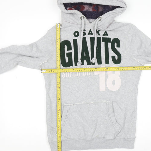 Superdry Women’s Grey Osaka Giants Hoodie Size L Cotton Blend