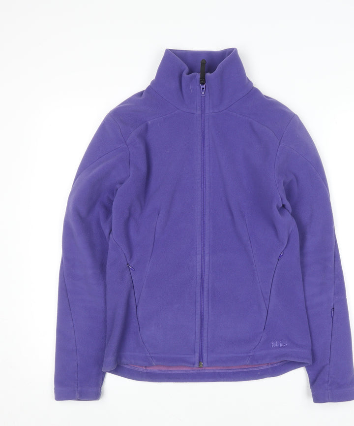 Fat Face Women's Purple Fleece Full Zip Hoodie Size 10