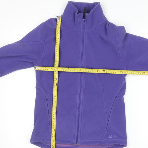 Fat Face Women's Purple Fleece Full Zip Hoodie Size 10