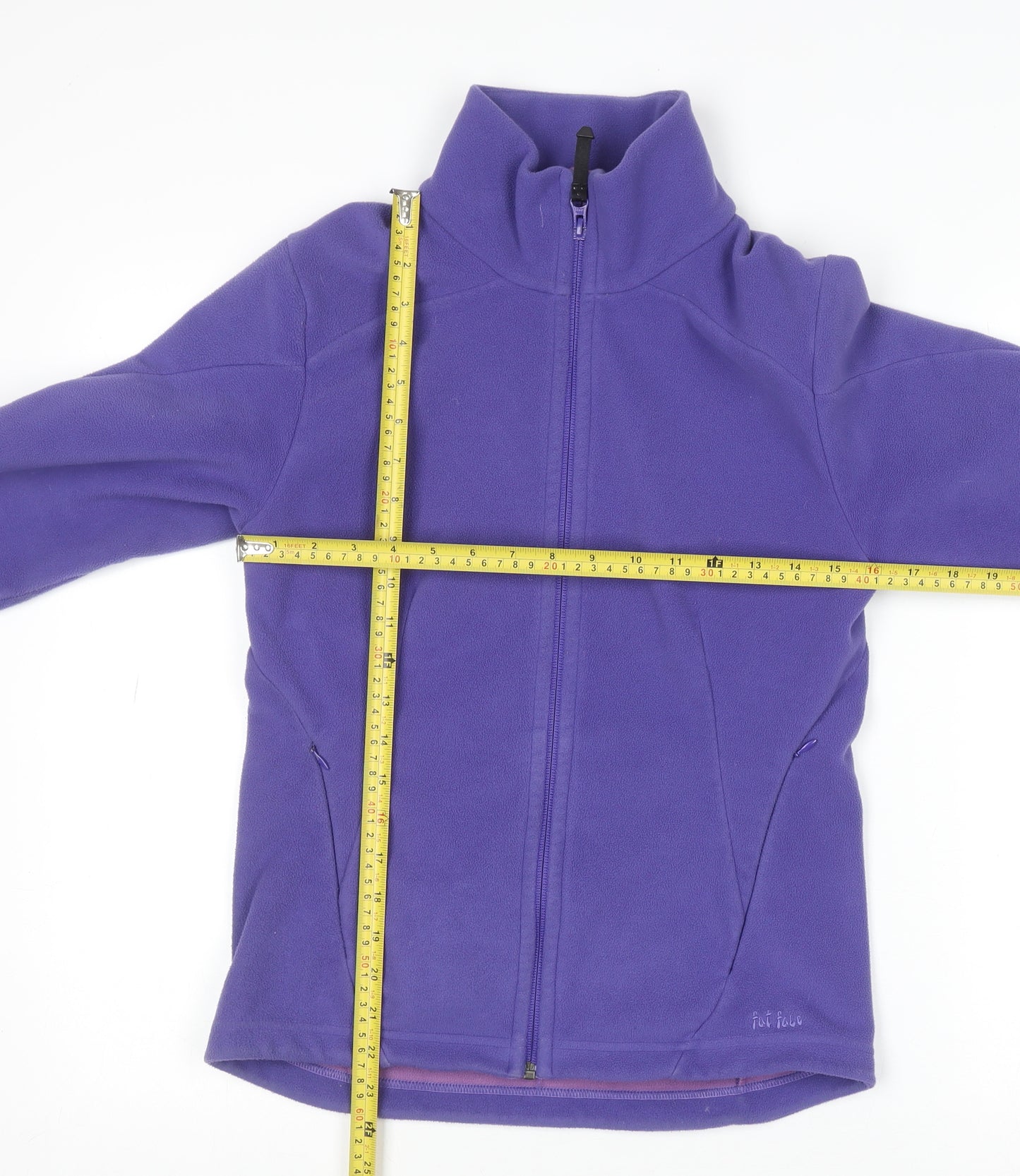 Fat Face Women's Purple Fleece Full Zip Hoodie Size 10
