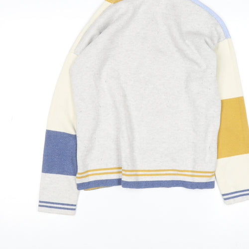 White Stuff Womens Multicoloured Cotton Blend Crew Neck Jumper Size 8