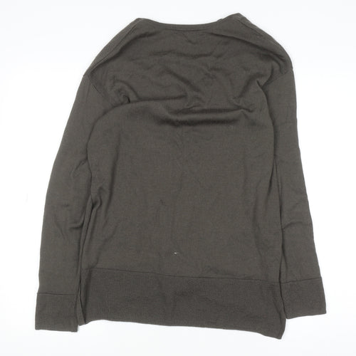 Country Road Womens Brown Wool V-Neck Pullover Jumper S
