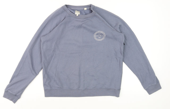 Jack Wills Women's Blue Crew Neck Pullover Sweatshirt UK 14