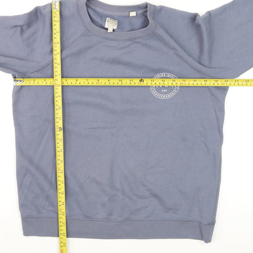 Jack Wills Women's Blue Crew Neck Pullover Sweatshirt UK 14
