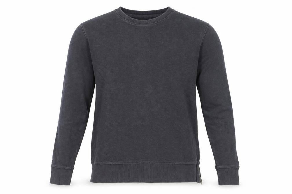 Front view of River Island Men's Black Cotton Pullover Sweatshirt M Regular Fit