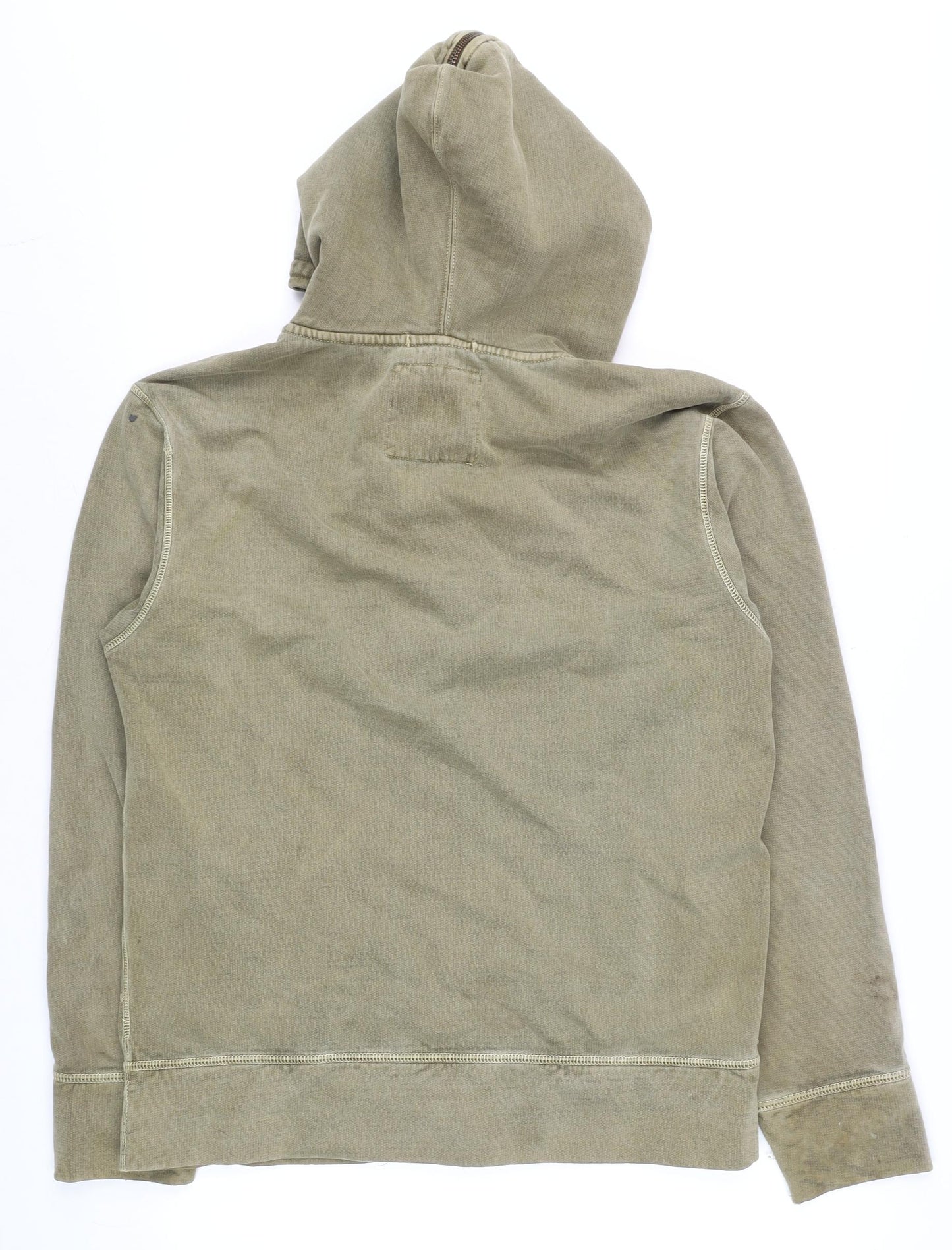GAP Mens Green Hooded Canvas Jacket Size S Regular Cotton Blend