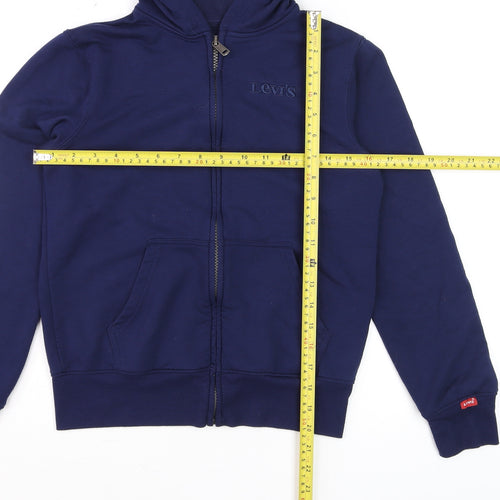 Levi's Boys Blue Full Zip Hoodie Size 12 Years Cotton Blend Casual
