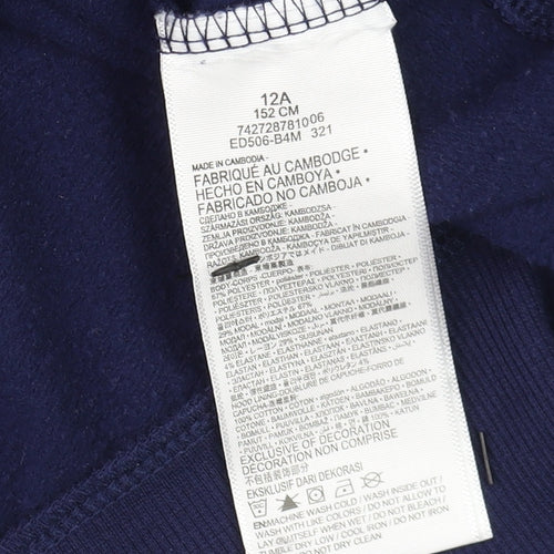 Levi's Boys Blue Full Zip Hoodie Size 12 Years Cotton Blend Casual