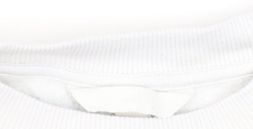 H&M Women's White Black Striped Pullover Sweatshirt Size S