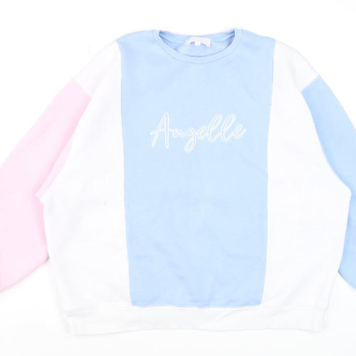 Angelle Women’s Multicolour Pullover Sweatshirt Cotton Blend Size L