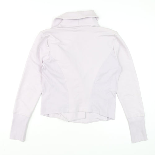 H by Halston Women Ivory Biker Jacket Size 14 Collared Zip Front