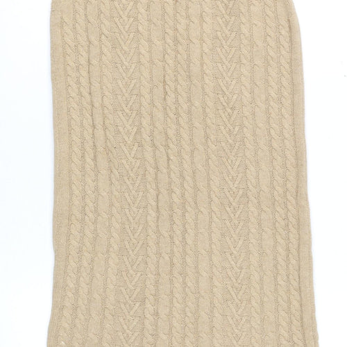Marks and Spencer Womens Beige Knit Midi Pencil Skirt Size S