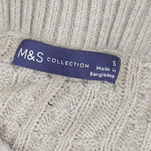 Marks and Spencer Womens Beige Knit Midi Pencil Skirt Size S