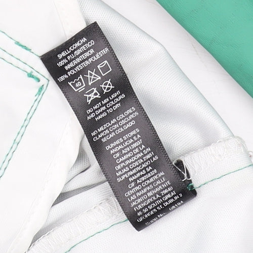 Dunnes Women Green Hooded Mid-Length Rain Coat Jacket Size 10