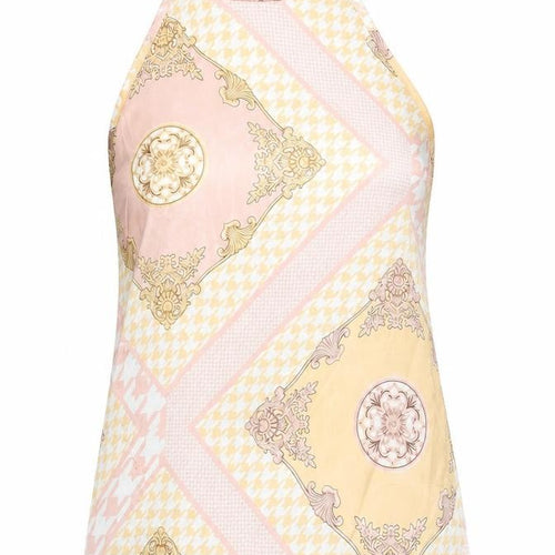 Boohoo Women’s Pink Satin Halter Bow Blouse Size 12