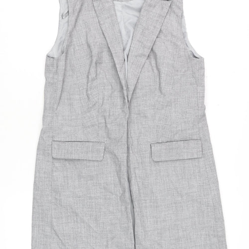 New Look Women Grey Sleeveless Tunic Blouse UK 10 Classic Lined
