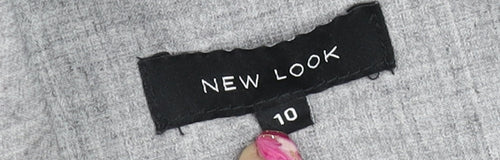 New Look Women Grey Sleeveless Tunic Blouse UK 10 Classic Lined