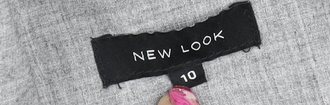New Look Women Grey Sleeveless Tunic Blouse UK 10 Classic Lined