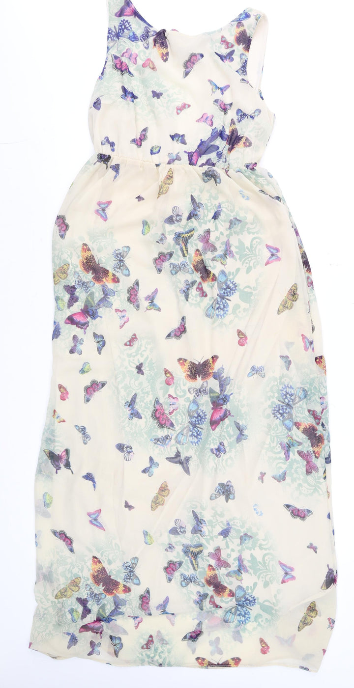New York Lady Women’s Multicoloured Butterfly Maxi Dress Size S