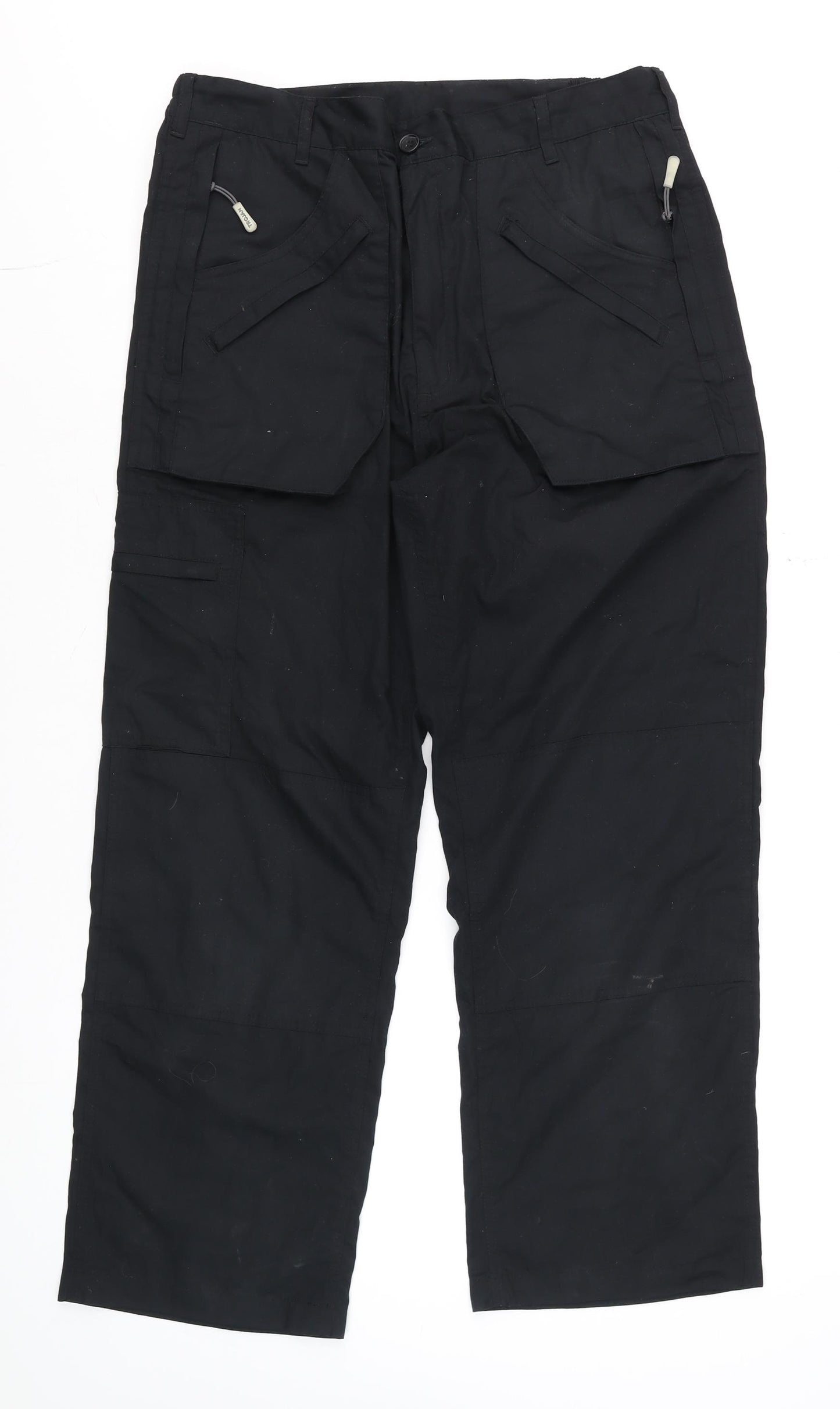 Trojan Men’s Black Cargo Work Trousers 34W 29L Polyester Cotton
