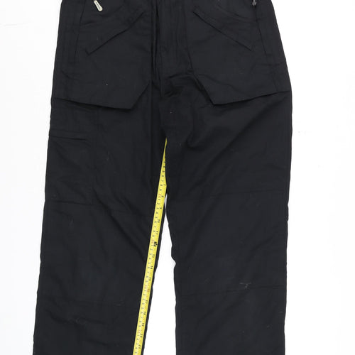 Trojan Men’s Black Cargo Work Trousers 34W 29L Polyester Cotton