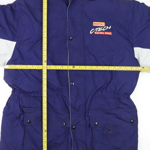 Racing Styles Men’s Blue XL Performance Parka Jacket Waterproof Nylon
