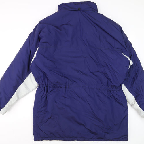 Racing Styles Men’s Blue XL Performance Parka Jacket Waterproof Nylon