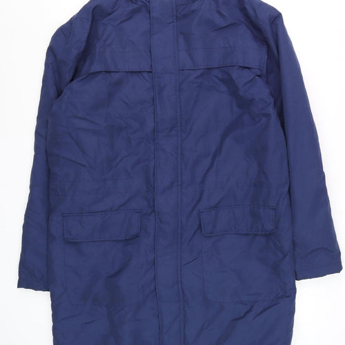 Cotton Traders Men's Blue Waterproof Parka Coat M Long Windproof Jacket