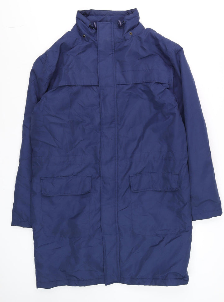 Cotton Traders Men's Blue Waterproof Parka Coat M Long Windproof Jacket