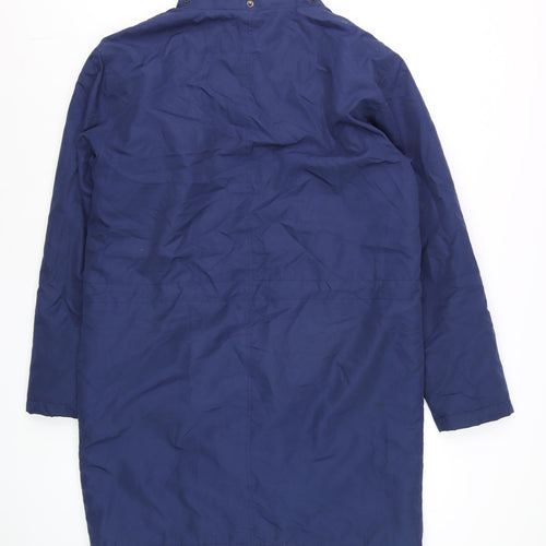 Cotton Traders Men's Blue Waterproof Parka Coat M Long Windproof Jacket