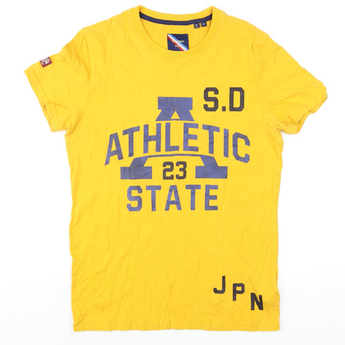 Superdry Men's Yellow Athletic State Graphic T-Shirt Size M