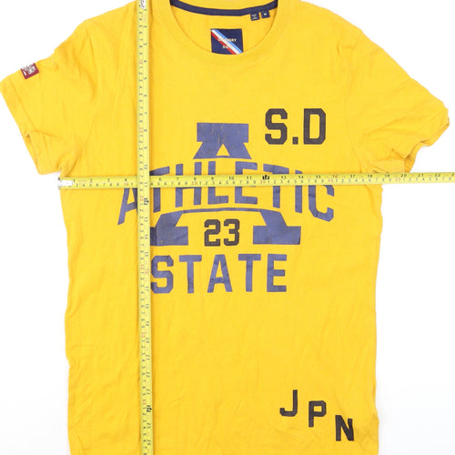 Superdry Men's Yellow Athletic State Graphic T-Shirt Size M