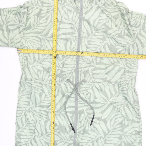 Dunnes Women’s Green Floral Hooded Lightweight Rain Coat M