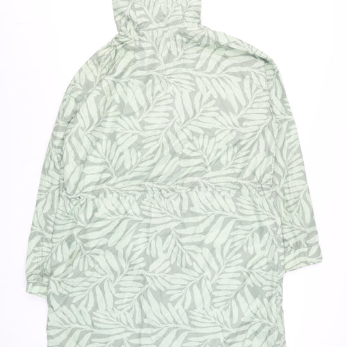 Dunnes Women’s Green Floral Hooded Lightweight Rain Coat M